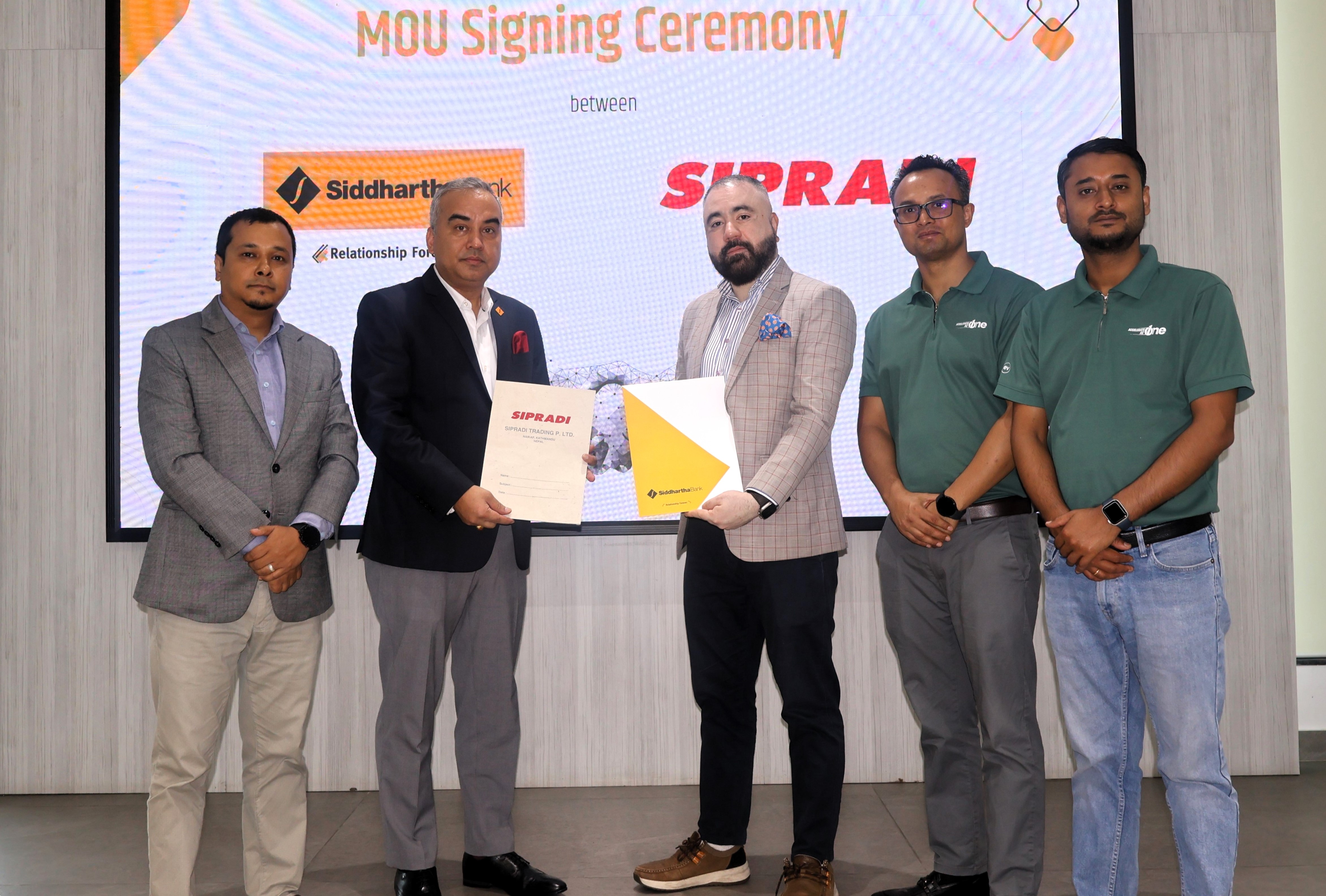 Agreement signing with Sipradi Trading Pvt. Ltd., to facilitate financing for TATA EV taxi.